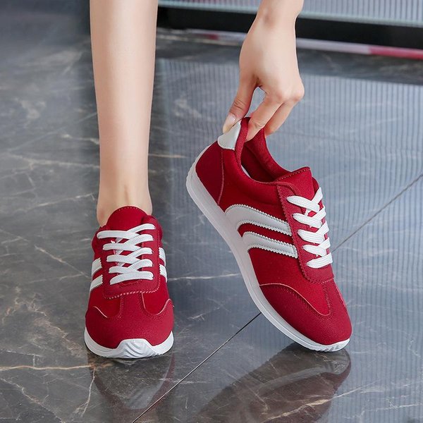 Damskie Klasyczne Modne Sneakersy - Zielone Casualowe Sneakersy Z BiałYmi SznurowadłAmi, Wygodne Wsuwane Buty Na Wszystkie Pory Roku, Obuwie Codzienne 42 Brown-image