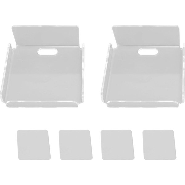2 Piezas Estante De Pared Para Altavoz PequeñO AcríLico Adhesivo Ajuste MultiáNgulo Ahorro De Espacio CáMaras De Seguridad-image