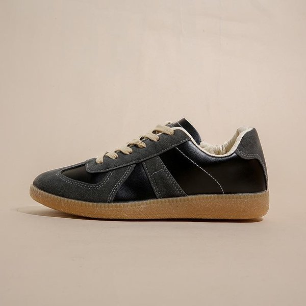 Zapatos Blancos De Entrenamiento Alemanes Para Mujeres Parejas Primavera Verano Nuevos Transpirables Modernos Zapatos Casuales Para Correr Celebridad De Internet 40 Black-image