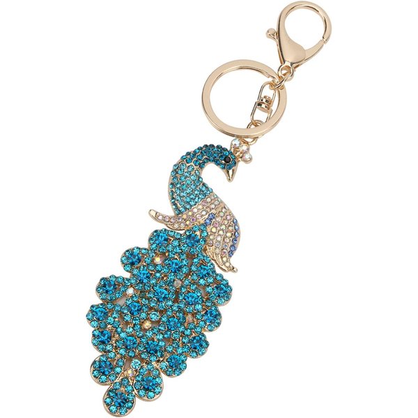 Llaveros De Pavo Llavero De Animal Lindo Accesorios Para Bolsos Carteras Mochilas Para Mujeres NiñAsazul Azul-image