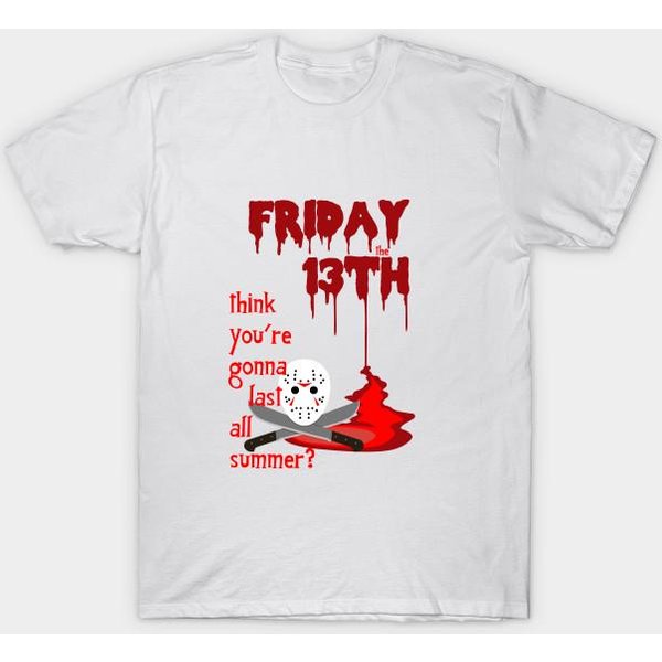 Camiseta Mujer Viernes 13 Estampado Harajuku Kawaii Camiseta Verano Manga Corta Camiseta Top Femenino 4XL White-image