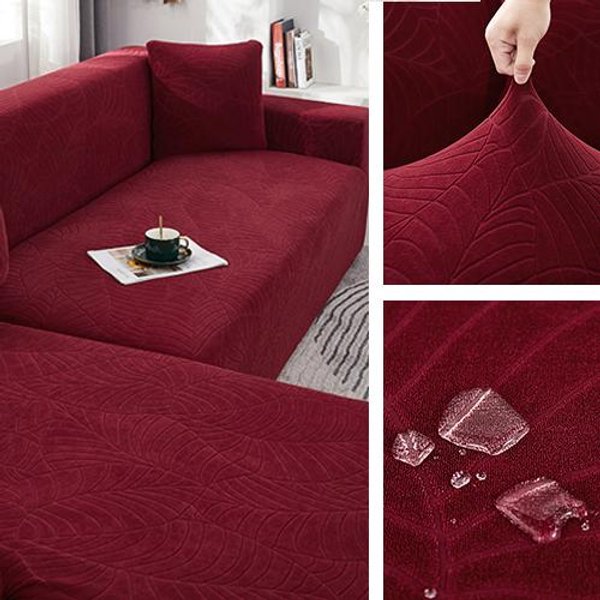 Funda De Sofá Impermeable De Jacquard, Funda De Asiento De Sofá EláStica Todo Incluido Para Muebles De Sala De Estar, Protector Para Mascotas Y NiñOs ExtraíBle Medium(145-185Cm)1Pc-image