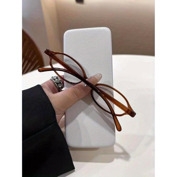 Gafas Y2K Retro Ovaladas Cuadradas Para Mujer Montura Roja Verde Gafas De Cristal Decorativas Para Ordenador Anti-Luz Azul Con ConduccióN Costera-image