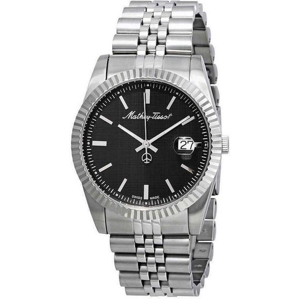 Reloj Mathey-Tissot Mathy III De Acero Inoxidable Con Esfera Negra Y Cuarzo H810AN Para Hombre Negro-image