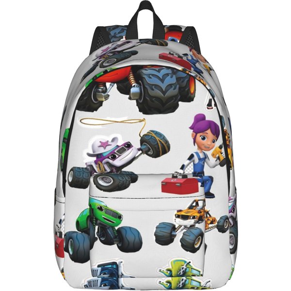 Mochila Casual Blaze Y Los Monster Machines Deportiva Instituto Senderismo Viaje Mochila De DíA Para Hombres Mujeres Bolso De Hombro Para PortáTil 15 Inches-image