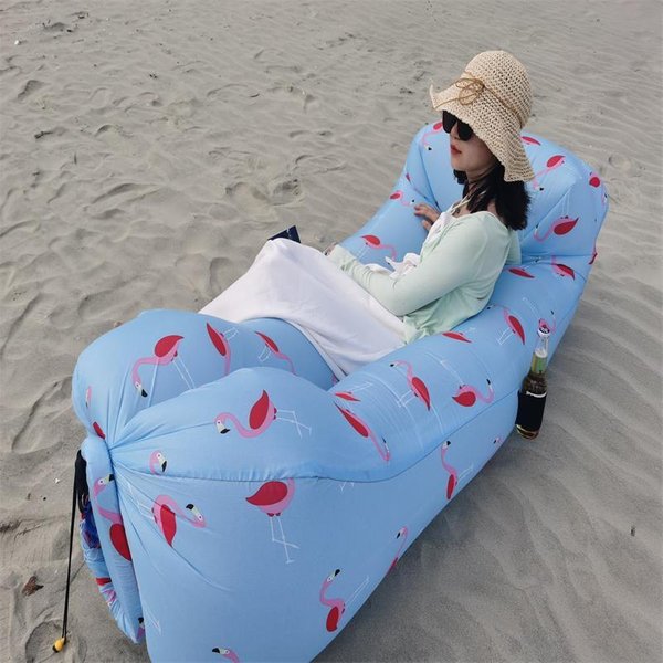 Sofa-Materac Dmuchany LeżAk Sofa Mata Do Spania Kempingowa Dmuchana Mata Wodoodporny Materac KrzesłO PlażOwe Outdoorowe Na Plecak Pikniki Dekoracja One Seat-image