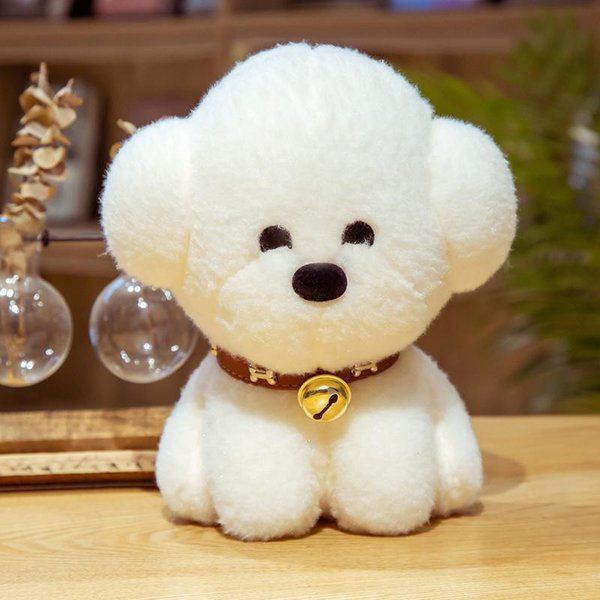 1 Szt. 25 Cm Symulacja Pies Bichon Frise Pluszowa Zabawka Urocze MięKkie Pluszowe ZwierząTko Zabawki Prezent 25Cm-image