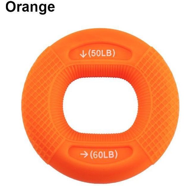 Ejercitador De Agarre De Doble Fuerza, Entrenamiento De RehabilitacióN De Manos, Anillo De Agarre De Silicona, Mejora La Fuerza De La MuñEca Naranja-image