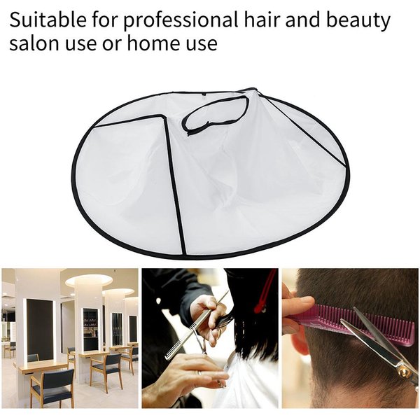 Paraguas Para Cortar El Pelo De Adulto, Capa De PeluqueríA, Bata De SalóN De PeluqueríA, Capa De Peluquero, Blanco Blanco-image