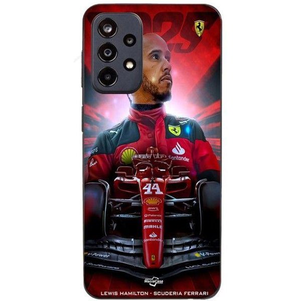 Funda Maniacase Para Samsung Galaxy A53 5G Lewis Hamilton Ferrari Oficial Negro-image