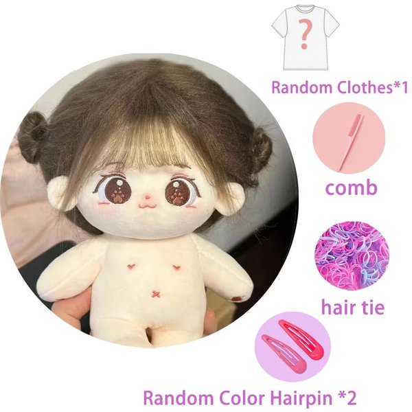 20Cm Lalka Idol Miaomiao Girl Pluszowe Zabawki MięKkie Wypchane CiałO MożNa Zmieniać Ubrania Kolekcja Dla FanóW Prezent Na Halloween Dla Dzieci-image