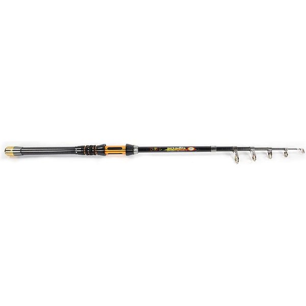 CañA De Pescar De Carbono PortáTil Mini Para Pesca En El Mar CañA De Pescar TelescóPica Anillo De GuíA De CeráMica 1.8M-image