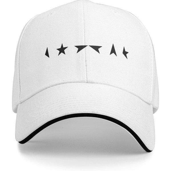 Gorra De BéIsbol Snapback Ajustable Blackstar Ziggy David Bowie Sandwich Para Adultos, Gorras Solares De Verano One Size White-image