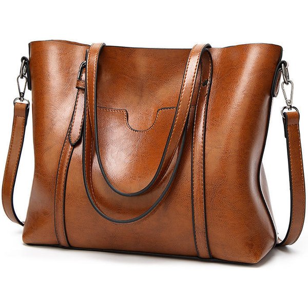 Damska Wodoodporna Torba Typu Tote Ze SkóRy Naturalnej - DużA Pojemność, Wielofunkcyjna, Na Ramię, Crossbody, Torebka BrąZowy-image