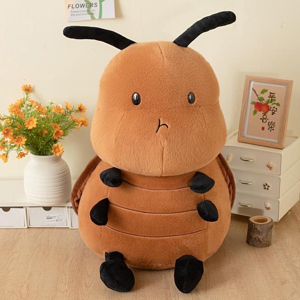 Zabawny Owad Kreatywny Karaluch KreskóWka PszczołA Pluszowa Lalka Symulacja MróWki Poduszka MięKka Zabawka Dekoracja Pokoju Kawaii Prezenty Urodzinowe 25Cm-image