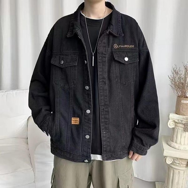 Chaqueta Vaquera De Talla Grande Para OtoñO E Invierno, Informal, Holgada Y VersáTil Para Hombre 8XL-image