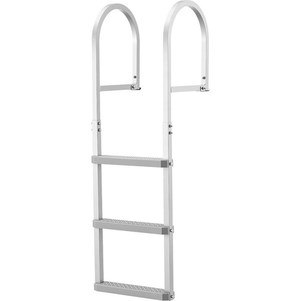 Wyjmowana Drabinka Do Pomostu, 3 Stopnie, Aluminiowa Drabinka Do PłYwania Na łOdzi Pontonowej, Z AntypośLizgowymi Szerokimi Stopniami Pp, NośNość 227 Kg, Konstrukcja Z SzybkozłąCzem,-image