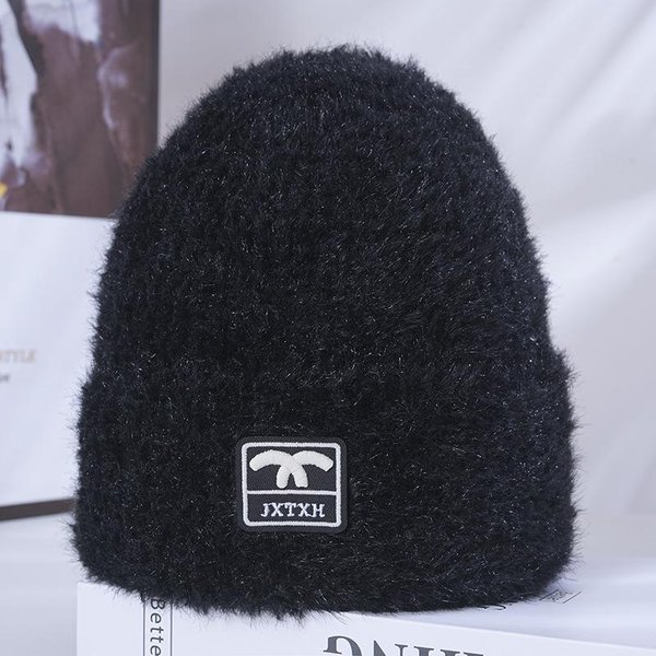 Sombreros De Mujer Para Invierno Para Mujer Sombrero De Punto CáLido Grueso Estilo Coreano Moderno Felpa ProteccióN Para Cabeza Y Orejas Cortavientos Sombrero De Lana-image