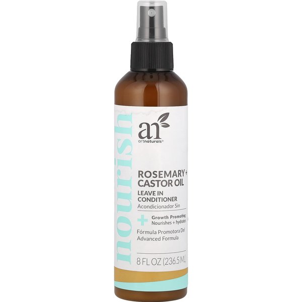 Artnaturals, Acondicionador Sin Enjuague, Romero + Aceite De Ricino, 8 Fl Oz (236,5 Ml) White-image