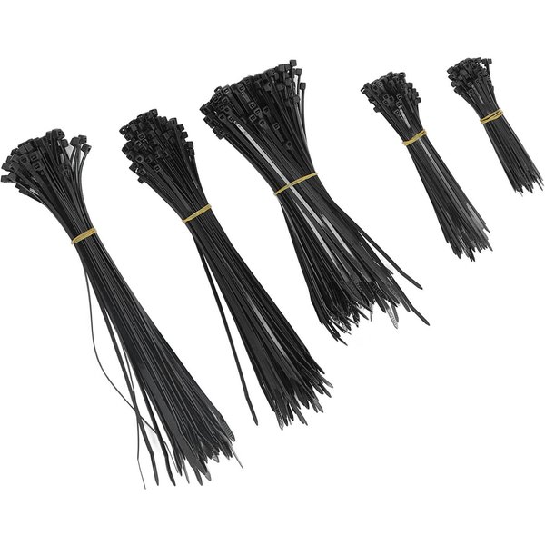 550 Piezas Set Surtido De Bridas De Nylon Para Cables Autoblocantes Para Cables EléCtricos Para Exterior Interior Negro-image