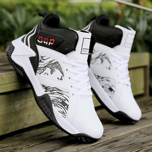 Profesjonalne MęSkie Buty Do KoszykóWki Outdoorowe Sneakersy MęSkie Odporne Na ZużYcie Buty AmortyzująCe Do ĆWiczeń OddychająCe TenisóWki Sportowe MęSkie 38 Black-image