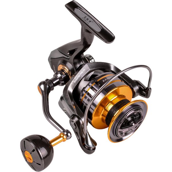 Carrete De Pesca Giratorio 7+1 BB Carrete De Pesca De FundicióN Larga Carrete Giratorio De Metal Ligero Pesca HK800-image