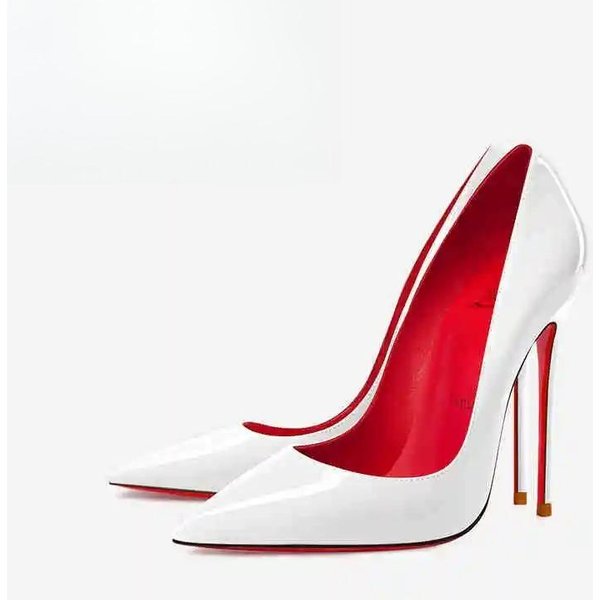 Soleist Tacones Para Mujer Negros Mate Tendencia De Tacones Altos Elegante Mujer Con Tacones Zapatos De SalóN De Lujo Rojos Suelas Brillantes Punta Fina Sexy Zapatos De GraduacióN 35-image