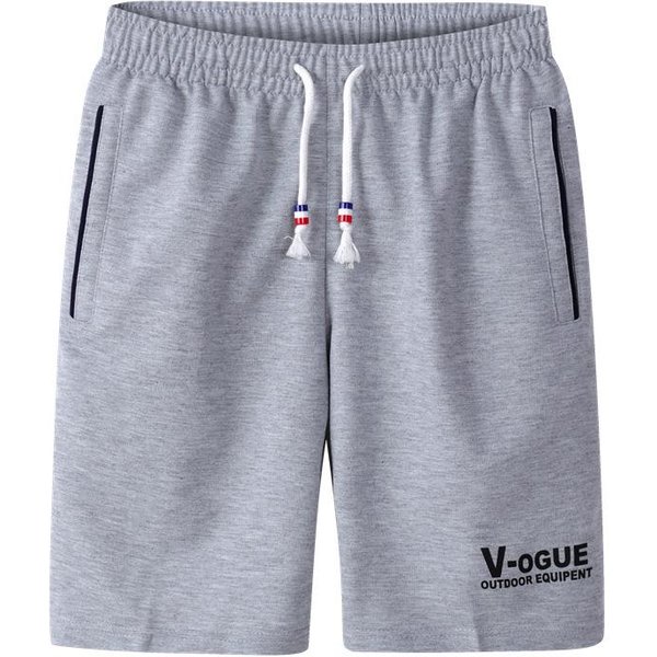 S-6XL MęSkie Spodenki Letnie SzybkoschnąCe Spodenki Sportowe MęSkie Spodenki PlażOwe Elastyczne MęSkie Spodnie Dresowe 4XL Jasny Kolor Szary-image