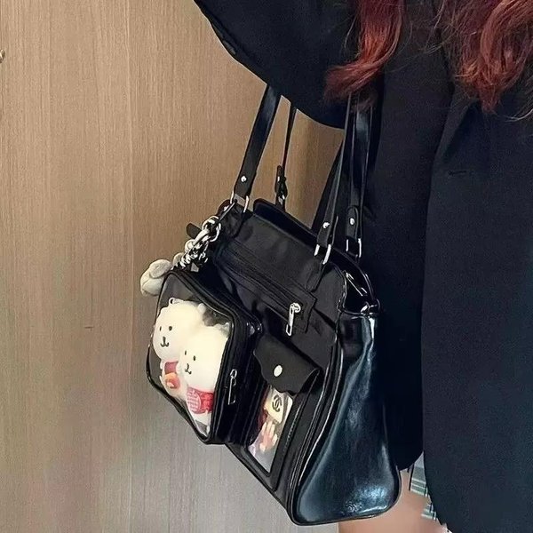 Nuevos Bolsos De Hombro De Moda Ita Bolsa Transparente Linda Para NiñA Bolsos Cruzados Dulces Para Mujer ExposicióN De CóMics Bolsos De Mano Lindos Para ExhibicióN DIY 30X21X9Cm Brown-image