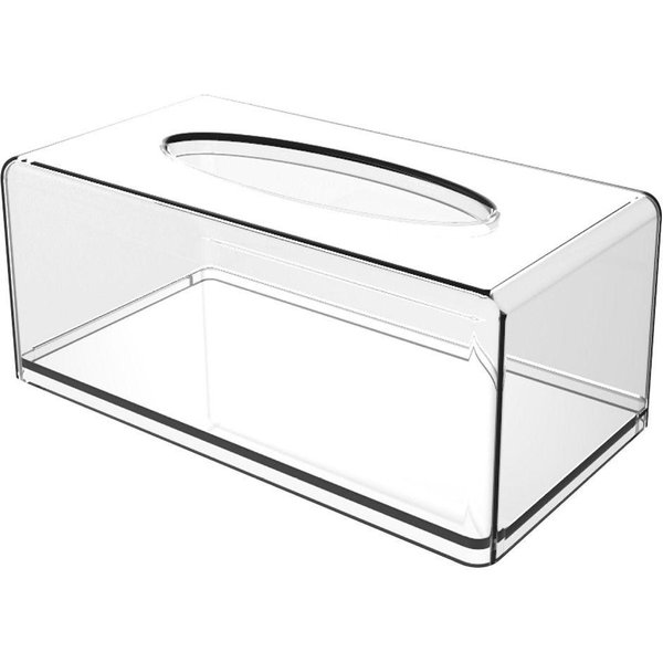 Cubierta AcríLica Transparente Para Caja De PañUelos Rectangular Dispensador De Servilletas Soporte Para Papel De Oficina-image