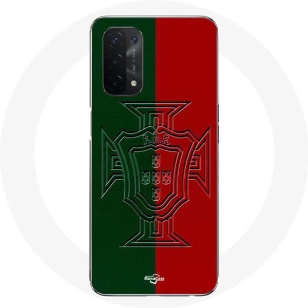 Funda - Maniacase - Oppo A54 5G - Logo Portugal - Flexible - Verde Y Rojo Rojo-image