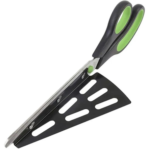 Tijeras Para Pizza Cuchillo Herramienta Para Cortar Pizza Acero Inoxidable Cortador Rebanador De Pizza Herramienta Para Hornear Multifuncional Con EspáTula Desmontable-image