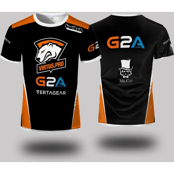 Klub Esportsowy Virtus.Pro Mundury Letnie Outdoorowe MęSkie I Damskie Sportowe OddychająCe Koszulki LuźNe Codzienne Casualowe OkrąGłY Dekolt Ubrania 3XL-image