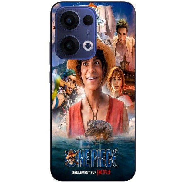 Coque De TéLéPhone - Maniacase - Oppo Reno 13 5G - Silicone - Souple - Luffy One Piece Negro-image