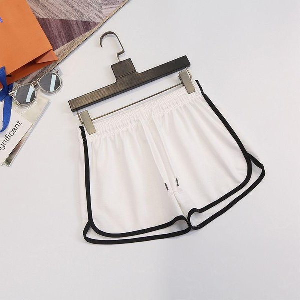 Pantalones Cortos Deportivos Para Mujer Primavera Y Verano Pantalones Con Ribete Talla Grande Holgados Y Adelgazantes Estudiante Pierna Ancha Casuales 5XL Red-image