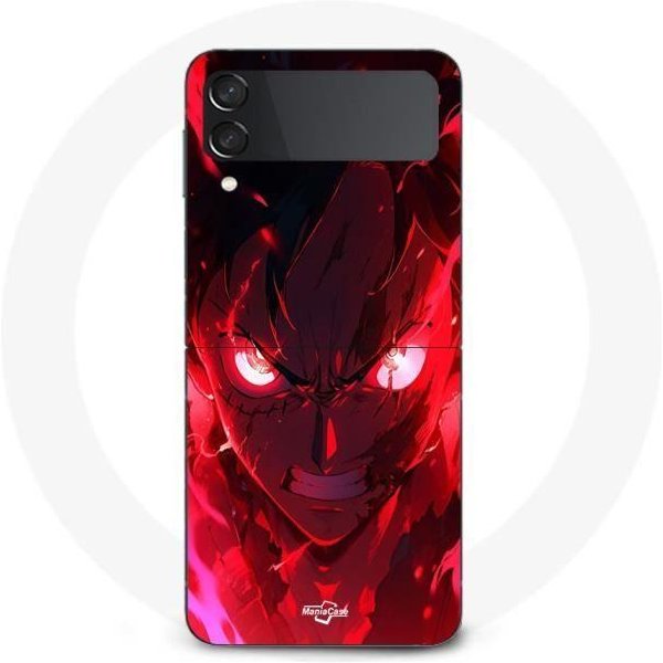 Funda - One Piece - Samsung Galaxy Z Flip4 - Arte De Luffy Gear - Flexible - Roja-image