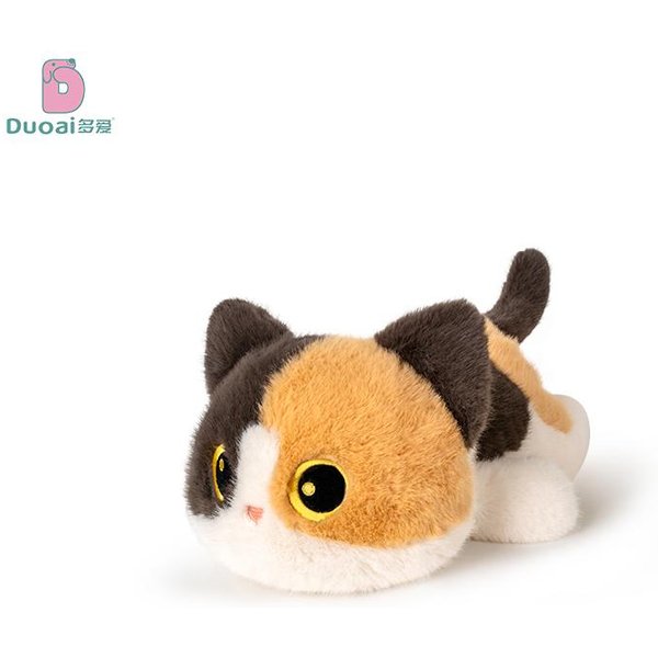 Kawai Pluszowa Zabawka Kot Zwierzę Czarny Kot Syjamski Kociak Kot ŁAciaty Pluszowa Lalka Kot Wisiorek Breloczek Pluszowa Zabawka Prezent Urodzinowy Dla Dziecka 17Cm-Pendant-image