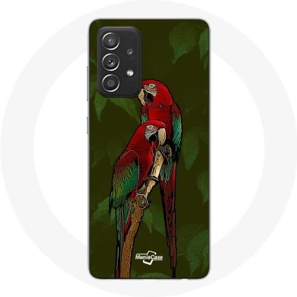 Funda - Samsung - Galaxy A52 - Roja - Pionus Loro - Flexible Rojo-image