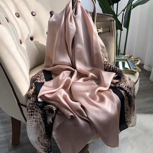Hangzhou 100% Naturalny Szal Jedwabny Kobiety Bandana DłUgie Szaliki Owinąć Chustka Luksusowa Wysoka Jakość HidżAb Echarpe Pashmina Real Silk 65X180Cm-image