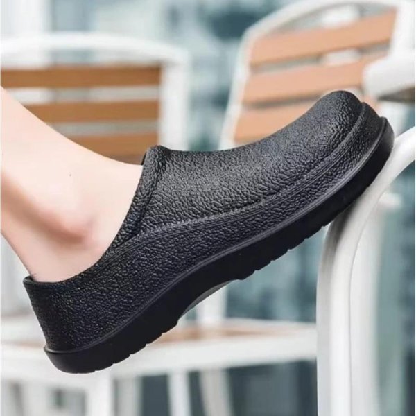 MęSkie Buty Szefa Kuchni MęSkie Letnie Klapki PlażOwe Wodoodporne Olejoodporne Buty Kuchenne AntypośLizgowe Chodaki Ogrodowe Buty Robocze Hotelowe SandałY EVA 40-image