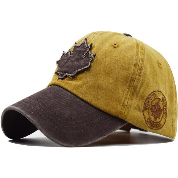 Nowa Czapka Baseballowa Z Wzorem LiśCia Klonowego, Dla MężCzyzn I Kobiet, Czapka Baseballowa Ze 100% BawełNy, Wszechstronna M(56-58Cm)-image