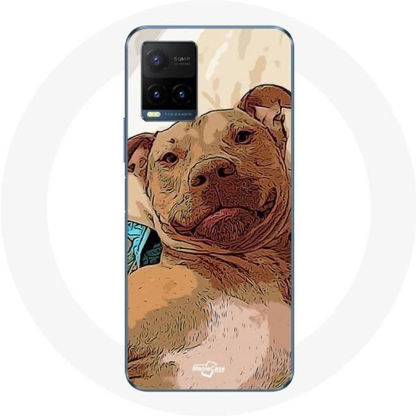 Funda Para Vivo Y21S 2021 / Y21 2021 Pit Bull Terrier Americano MarróN-image