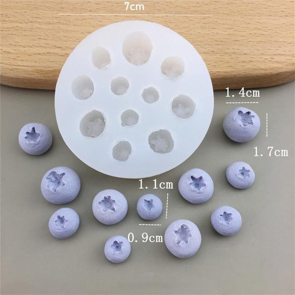 3D Blueberry Raspberry Foremka Na śWiece Imitacja OwocóW KremóWka Silikonowe Formy DIY Czekolada Foremka Do Pieczenia Ciastek NarzęDzie Do Dekorowania Ciast Mix-Blueberry-image