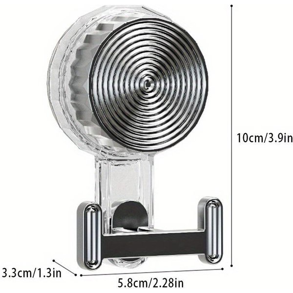 1 Pieza Gancho De SuccióN Sin PerforacióN Gancho Fuerte De VacíO Montado En La Pared Para Cocina Y BañO Reutilizable Puro-image