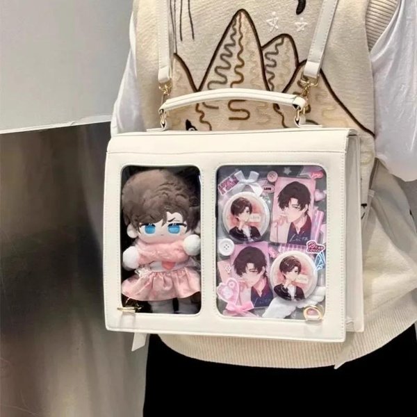 Bolsa Ita Transparente Japonesa De Nicho Casual Gran Capacidad Para Chica Bolso De Hombro Cruzado Mochila Estudiante Ulzzang De Moda Itabag-image