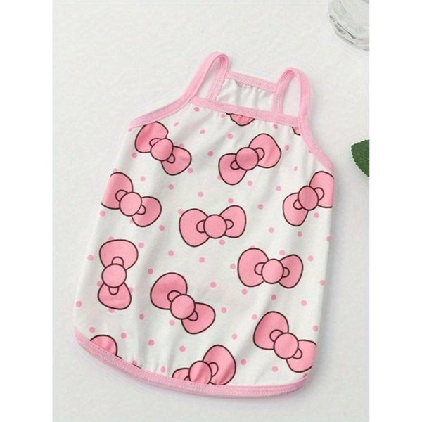 Ropa Para Mascotas Perro Gato Camisola Linda Chaleco Anti-CaíDa, ArnéS Chaleco Con Lazo Lindo Ropa Para Perros PequeñOs, Ropa De Chaleco De Tirantes De Verano Para Perros PequeñOs S-image