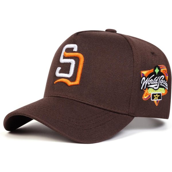 Gorras De BéIsbol Unisex Con Bordado De Letras Sd Primavera OtoñO Exterior Ajustables Sombreros Casuales Sombrero Protector Solar Gorra Deportiva Brown-image
