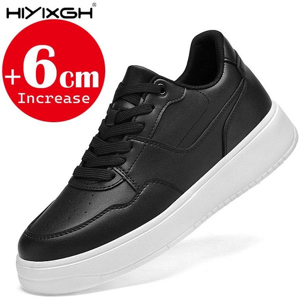 Buty PodwyżSzająCe Niewidoczne Buty PodwyżSzająCe Wzrost MęSkie 8 Cm OddychająCe I Modne Sportowe BiałE Trampki Codzienne Buty Na Desce 39 Black-image