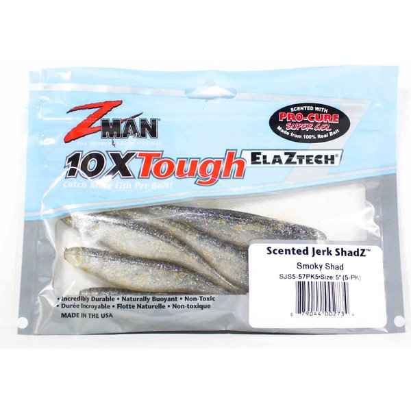 Zman PrzynęTa MięKka Jerk Shadz 5 Cal 5/Opakowanie Smoky Shad (2734) White-image