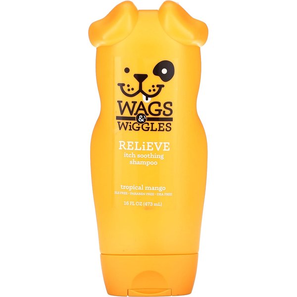 Wags & Wiggles, Szampon łAgodząCy SwęDzenie, Tropikalne Mango, 16 Fl Oz (473 Ml) Yellow-image